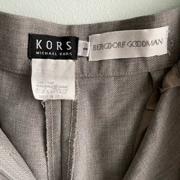 Michael Kors Bergdorf Goodman pleated dress pants gray sz 2 - Picture 3 of 3